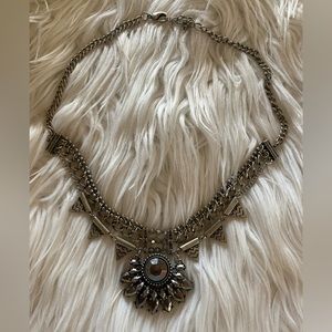 Sylvie Silver and black statement necklace